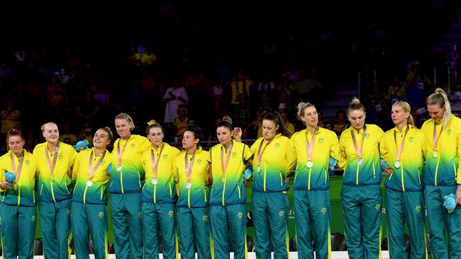 The Australian team on the podium.