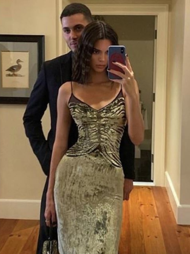 Kendall Jenner said on social media the guy behind her “is not” her date. Picture: Instagram