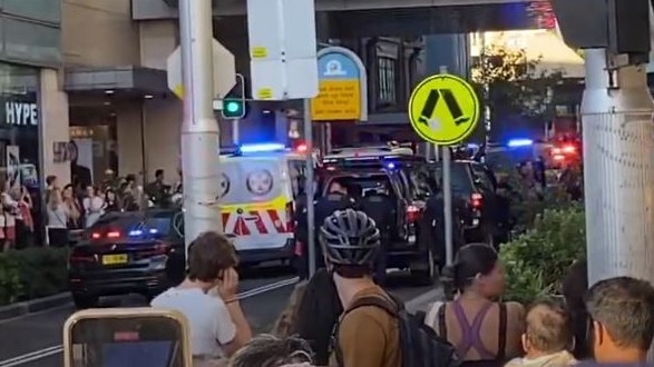 Emergency services rush to Bondi Junction.