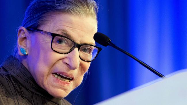 The late Ruth Bader Ginsburg made no secret of the fact she hoped to survive beyond the 2020 election. Picture: Jim Watson/AFP