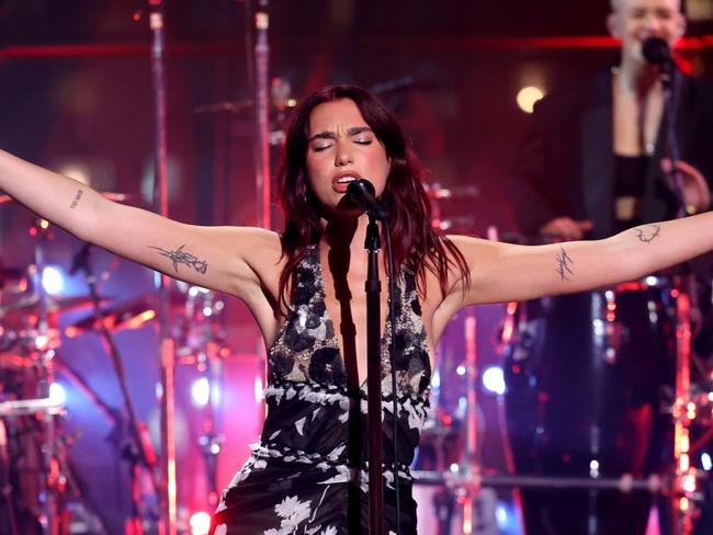 NEW YORK, NEW YORK - APRIL 25: Dua Lipa performs onstage during the 2024 TIME100 Gala at Jazz at Lincoln Center on April 25, 2024 in New York City.  (Photo by Cindy Ord/Getty Images for TIME)