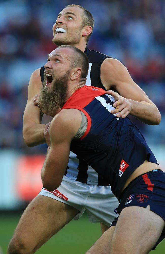 Max Gawn is in All-Australian form but says he can still improve his game. Pictue: Wayne Ludbey