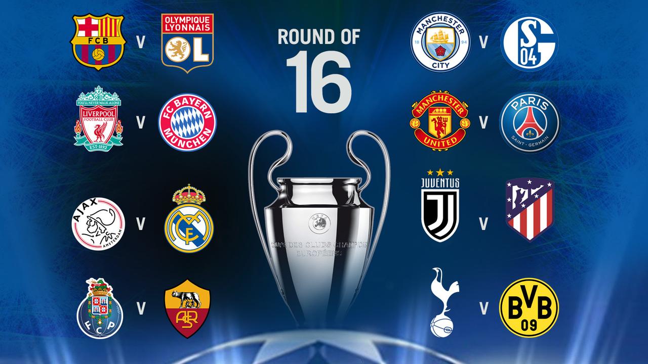 UEFA Champions League Round of 16: Schedule, matchups, times for