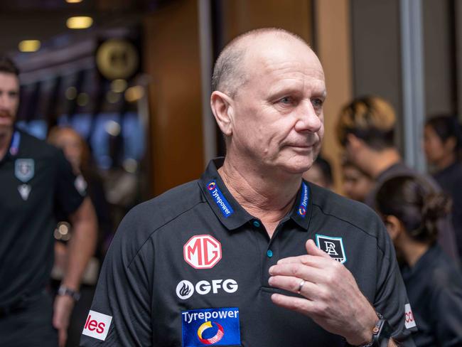 Ken Hinkley will step down at the end of the year. Picture: Ben Clark