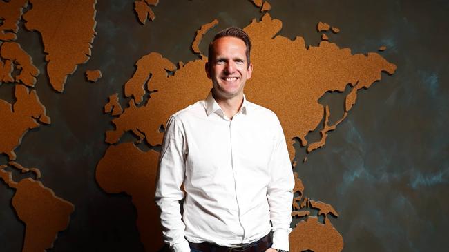 Intrepid Travel CEO James Thornton is preparing for significant growth as Aussies dust off their passports. Picture: Aaron Francis/The Australian