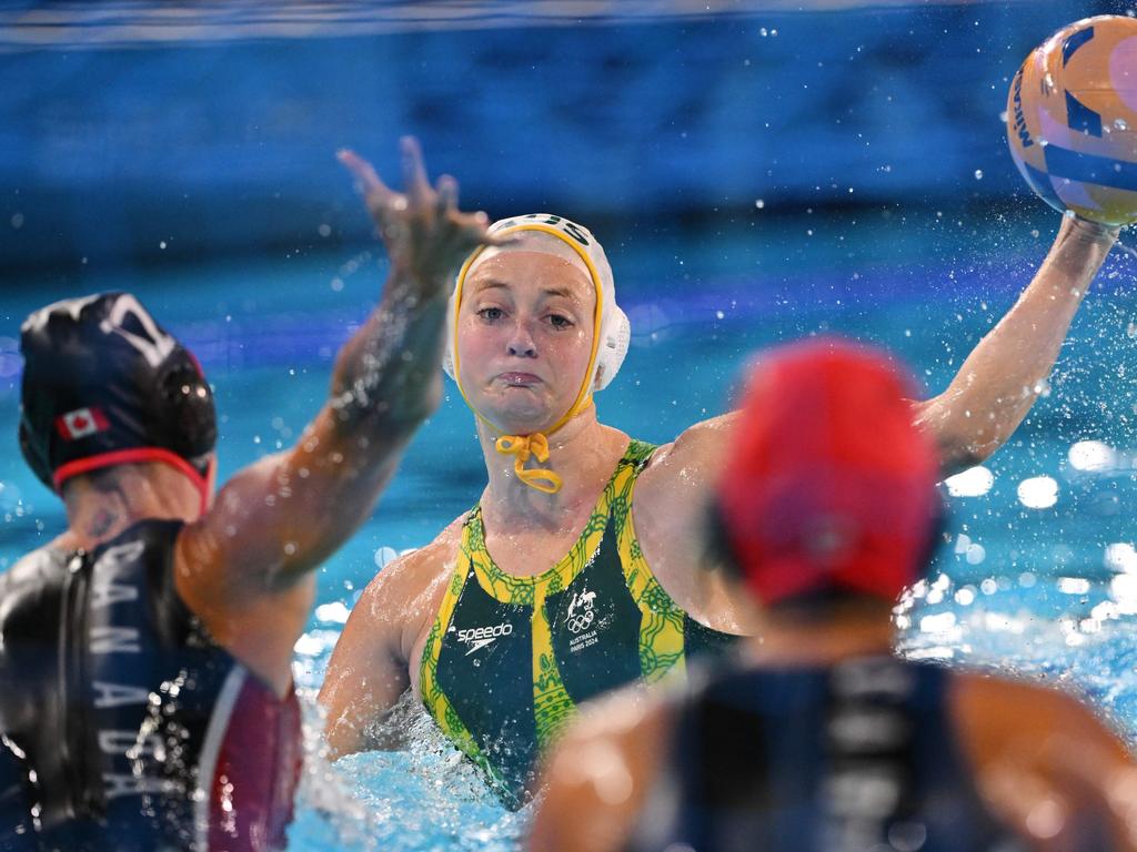 Abby Andrews and the Stingers will be eyeing off another big scalp in the Water Polo group round (Photo by Andreas SOLARO / AFP)