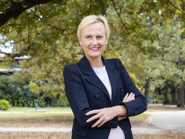 Liberal Candidate Katie Allen in Malvern Gardens photographed by Simone Schroeder 16-04-2022 for The Australian