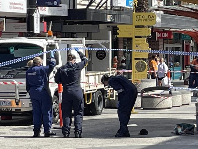 Police at the scene. Picture: Supplied