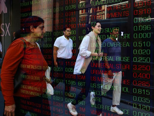 SYDNEY, AUSTRALIA: Newswire Photos- NOVEMBER 07 2023: A general view of the digital boards at the ASX in Sydney as the Reserve Bank meets today to discuss another rate rise. Photo by: NCA Newswire /Gaye Gerard