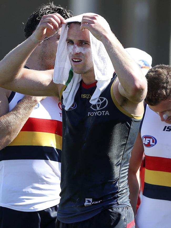 … just as teammate Brodie Smith did. Pictures: Sarah Reed