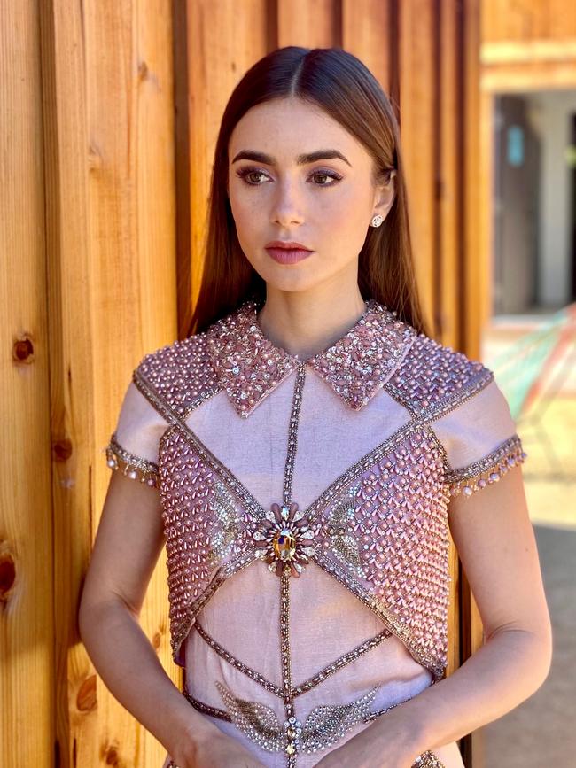 Lily Collins stars as Emily in the Netflix series. Picture: Megan Gray/Getty