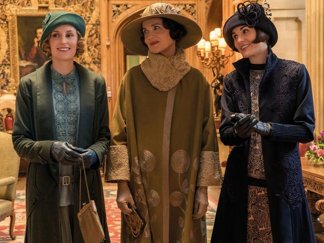 Joanne Froggatt, Elizabeth McGovern and Michelle Dockery in a scene from Downton Abbey the movie. Picture: Supplied/Focus Features.