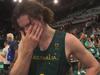 Aussie star breaks down after one question