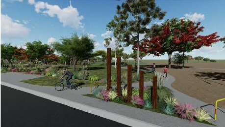 Preliminary design plans for a playground precinct at Myilly Point. Picture: NT Government