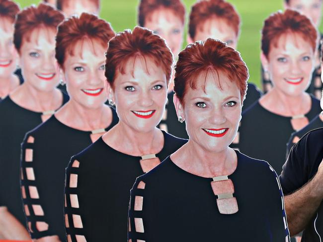 Pauline Hanson's with Mystique Scott from Sandgate ph 0455509003 at Centenery Lakesat Caboolture. Pic Annette Dew