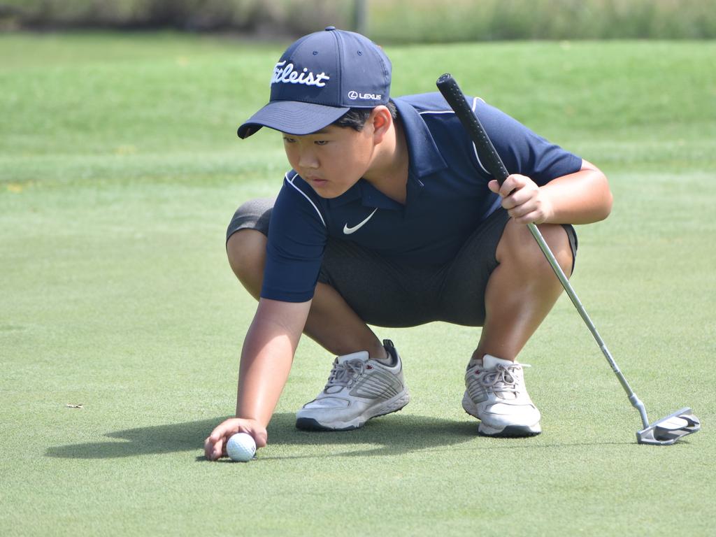 Sydney's Ethan Pak (boys nine years) at the US Kids Golf Foundation Australian Open at the Rockhampton Golf Club on September 28.