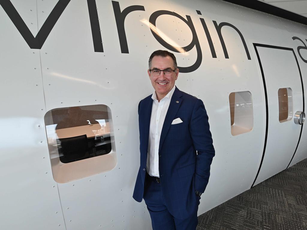 Virgin Australia CEO Paul Scurrah at the airline's new location at South Brisbane. Mr Scurrah will exit the airline in early November. Pic Lyndon Mechielsen