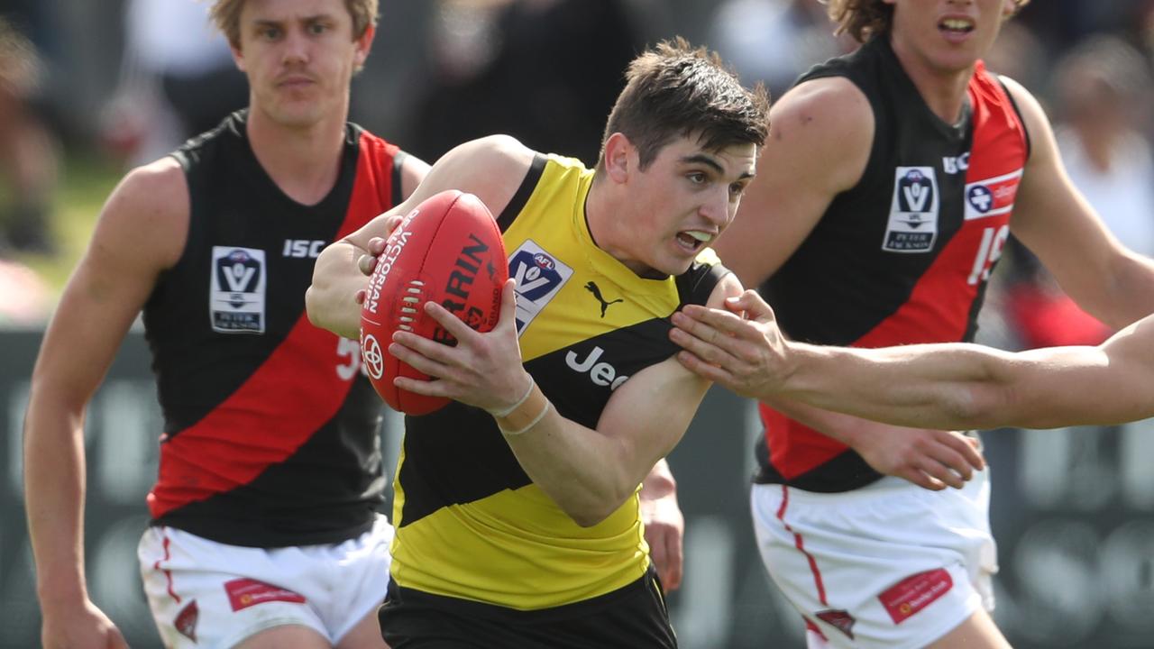 Shaun Mannagh for Richmond during the VFL footy: Essendon v Richmond game. Saturday, September 8. 2018. Picture: David Crosling