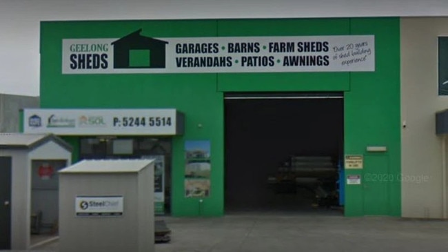 Geelong Sheds’ former office. Picture: Google Maps