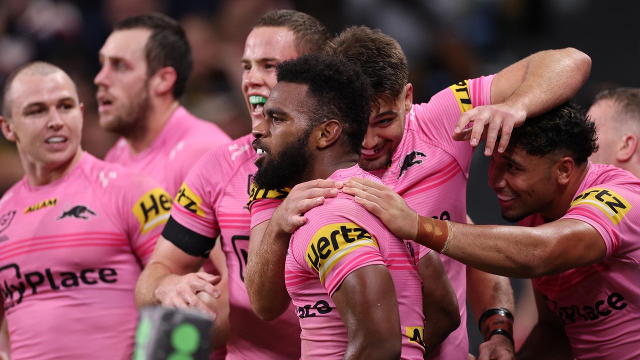 Sunia Turuva has vowed to leave Penrith with another premiership ring before he joins the Wests Tigers next year. Picture: Cameron Spencer/Getty Images