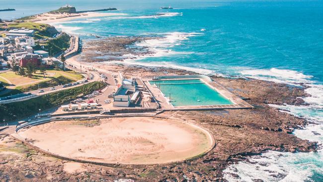 Newcastle Ocean Baths from above. Picture: ChangingTides.