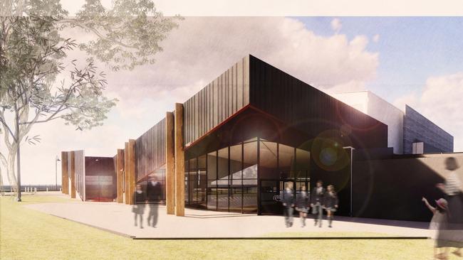 An artist’s impression of the student foyer — part of the Cabra upgrade. Picture: Supplied by Russell and Yelland Architects