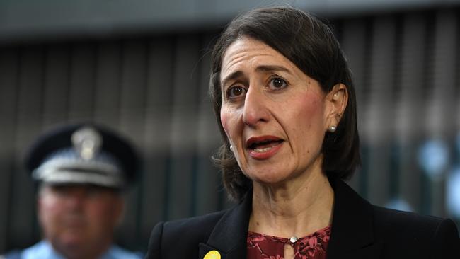 NSW Premier Gladys Berejiklian in Sydney on Thursday. Picture: AAP