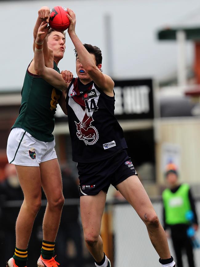 NEXT STEP: Patrick Walker (left) is one of a host of Devils looking to shine for North Hobart. PICTURE CHRIS KIDD