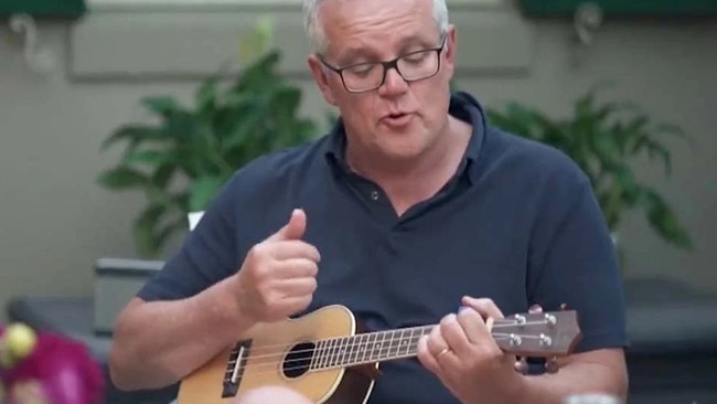 Scott Morrison plays the ukulele on 60 minuets . Nine