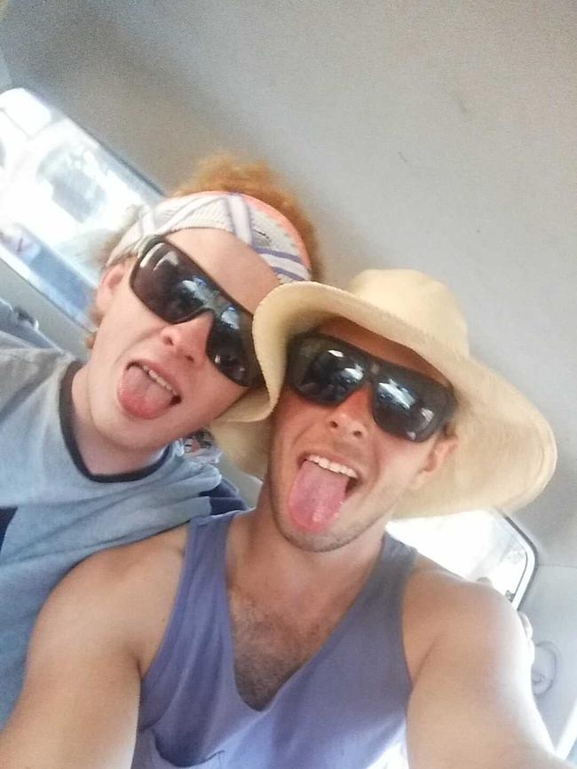 Charlie Robertson (left) was killed when a car driven by drunk-driver Bradley Nicholson crashed.