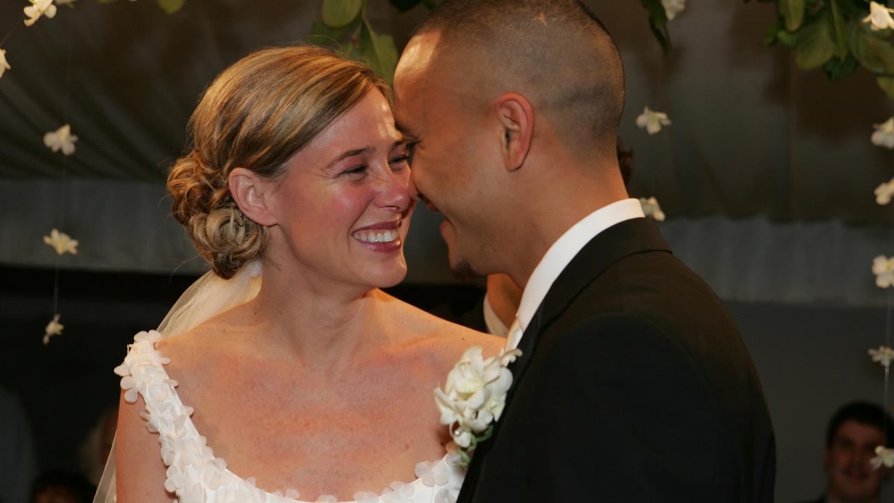 Letourneau and Fualaau on their wedding day in May 2005. Picture: Photo supplied Courtesy of Entertainment Tonight and The Insider/World Picture Network