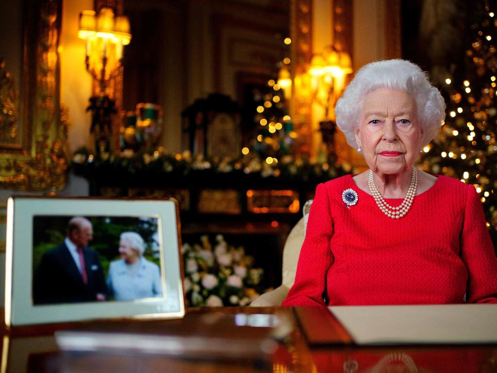 A picture released on December 23, 2021 shows Queen Elizabeth II posing for a photograph as she recorded her annual Christmas Day message. Picture: AFP