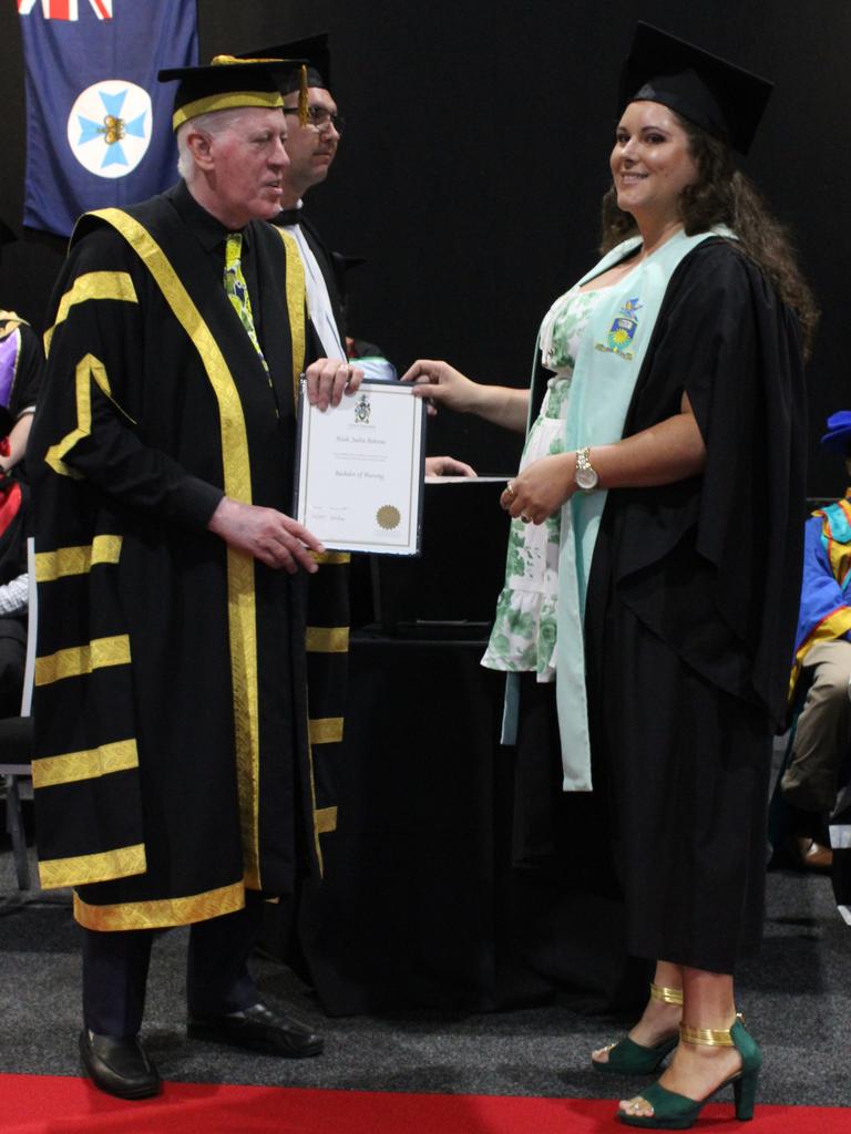 Heidi Behrens graduated with a Bachelor of Nursing at the CQUniversity graduation ceremony in Bundaberg on December 14, 2023.