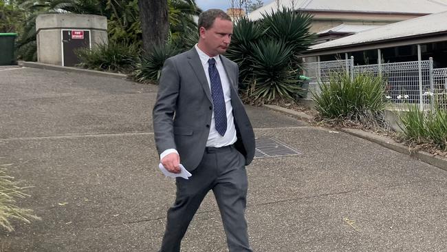 Thomas James Elmes leaving Muswellbrook Local Court after being sentenced to 18 months jail to be served as an intensive correction order for supplying cocaine. Picture: Dan Proudman