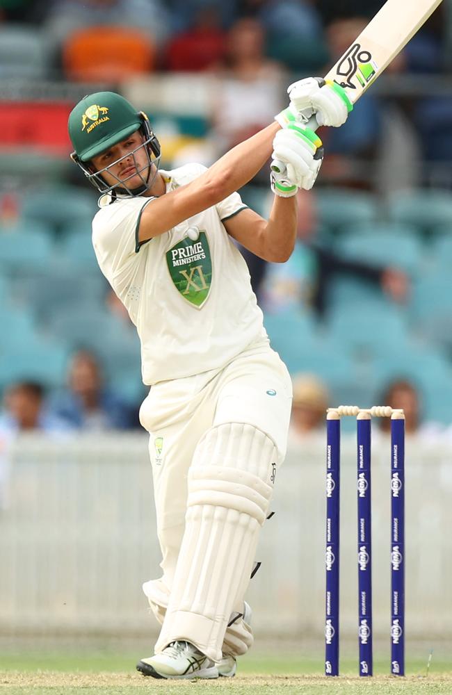 Border would like to see 19-year-old Sam Konstas, who recently made an impressive century for the PM’s XI, given an opportunity. Picture: Mark Nolan/Getty Images