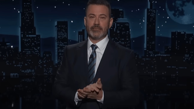 Jimmy Kimmel was on the verge of breaking down in tears over Donald Trump's election win during his opening monologue. Picture: Jimmy Kimmel Live!