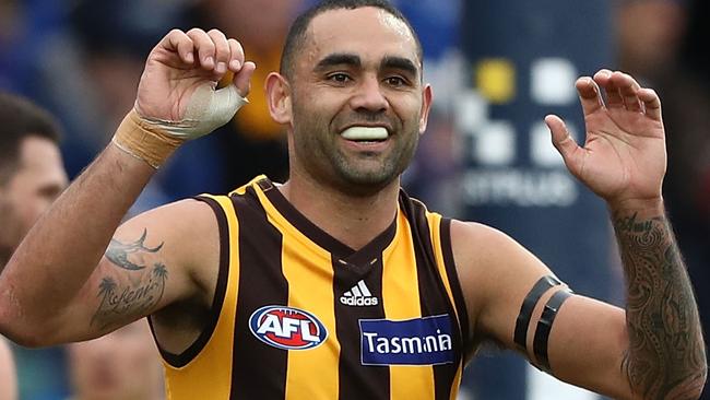 Quadruple premiership winner Shaun Burgoyne is among Hawthorn’s Brownlow vote hopefuls. Picture: Robert Cianflone/Getty Images