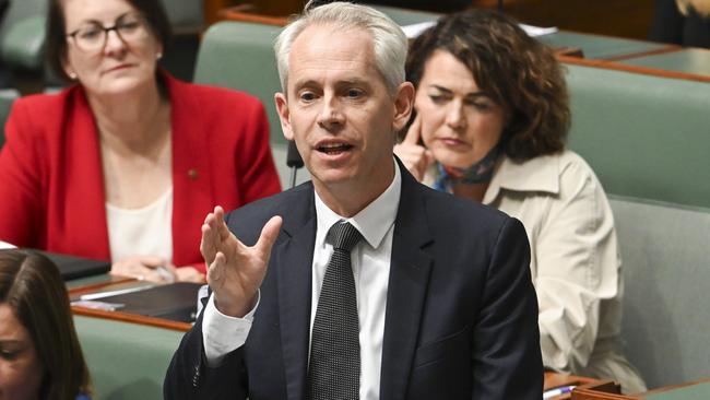 Immigration Minister Andrew Giles was under fire again during Question Time on Monday. Picture: NewsWire / Martin Ollman