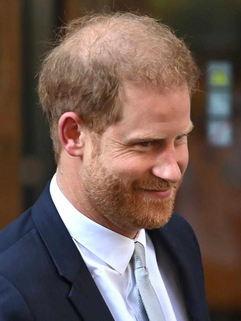 The royal’s hair was lighter and not as thick like in his new headshot. Picture: Kate Green/Getty Images