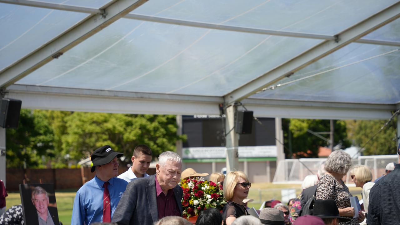 Clive Berghofer at John McDonald's funeral.