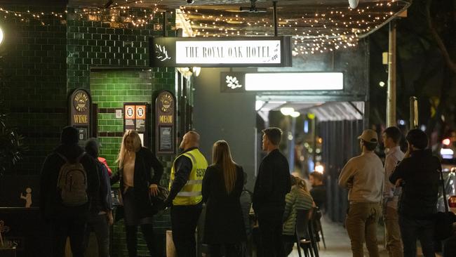 People failing to socially distance outside a Sydney nightspot. Picture: Matrix