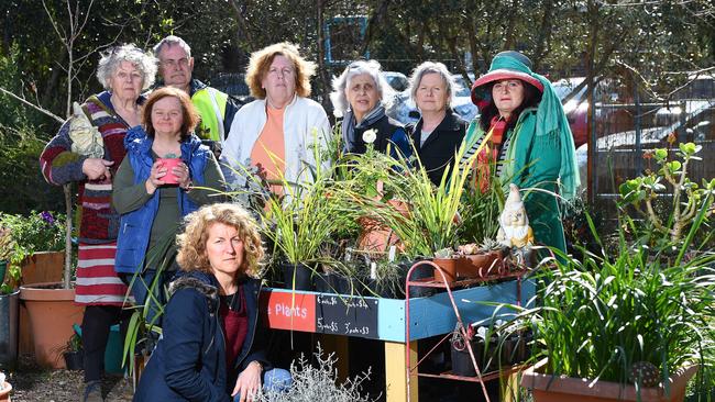 Peppertree Place volunteers Mary Morrison, Cathy Raleigh, Peter Mulvenna, Susan Agar, Lynette Lee, Toni Piccolo, Jane Baxter-Swale and Celeste Rowe are fighting to keep the nursery open. Picture: Josie Hayden