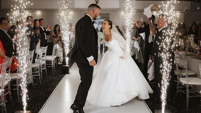 Mimi and Kristian Belperio had their wedding go viral on TikTok, amassing over six million views. Picture: Jessica Mary Photography