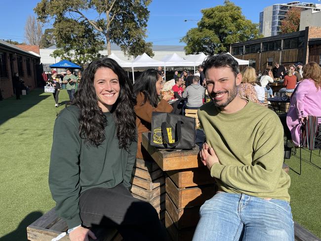 Lana Maxwell and Jonathon Turley at the 2023 Mould Cheese Festival in Melbourne. Picture: Himangi Singh.