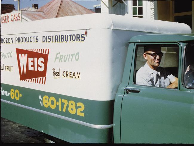 CIRCA 1960 : Weis refrigerated truck making deliveries in Queensland circa 1960. Weis made the popular Fruito Bar.Queensland / IndustryHistorical