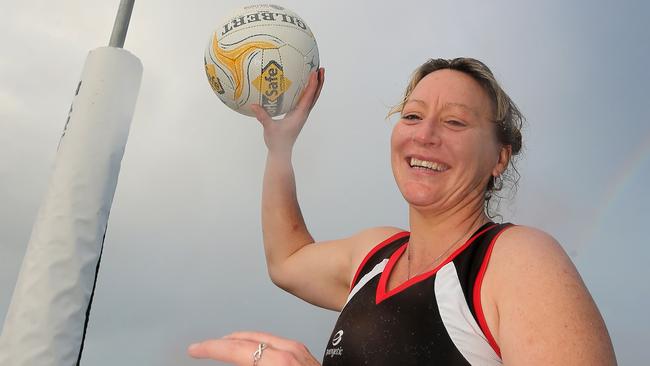 Kellie Burmeister has played netball for Quambatook for 30 years. Picture Yuri Kouzmin