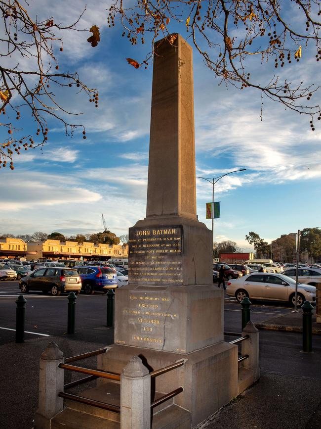 A Batman memorial still stands in Queen Victoria Market. Picture: Jay Town