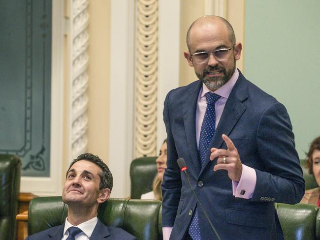 BRISBANE, AUSTRALIA - NewsWire Photos - NOVEMBER 28, 2024: Queensland Treasurer David Janetzki takes Questions without notice.Picture: NewsWire / Glenn Campbell