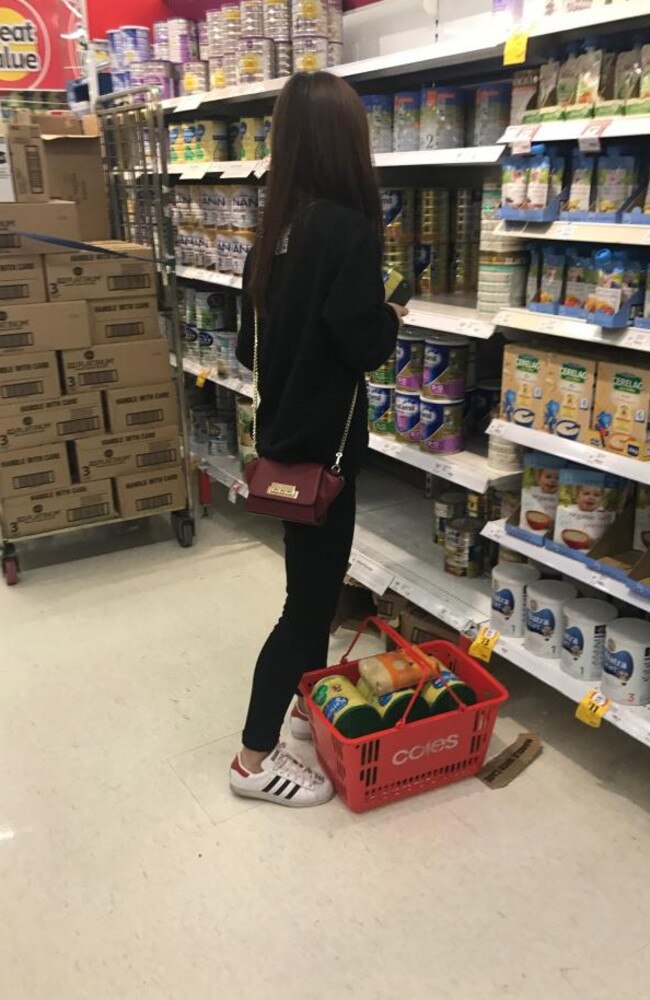 The staff can’t possibly monitor the amount of people stocking up and using the self checkout to sneak the tins out the door. Source: Supplied