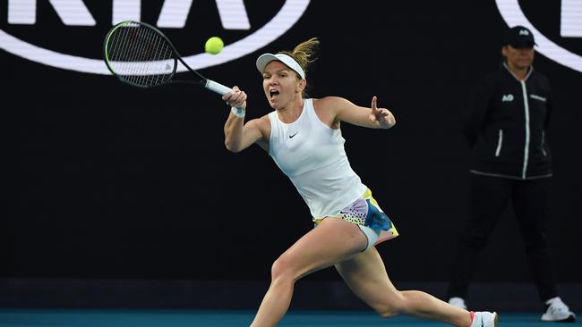 Simona Halep is through to the third round. Picture: AFP Photos